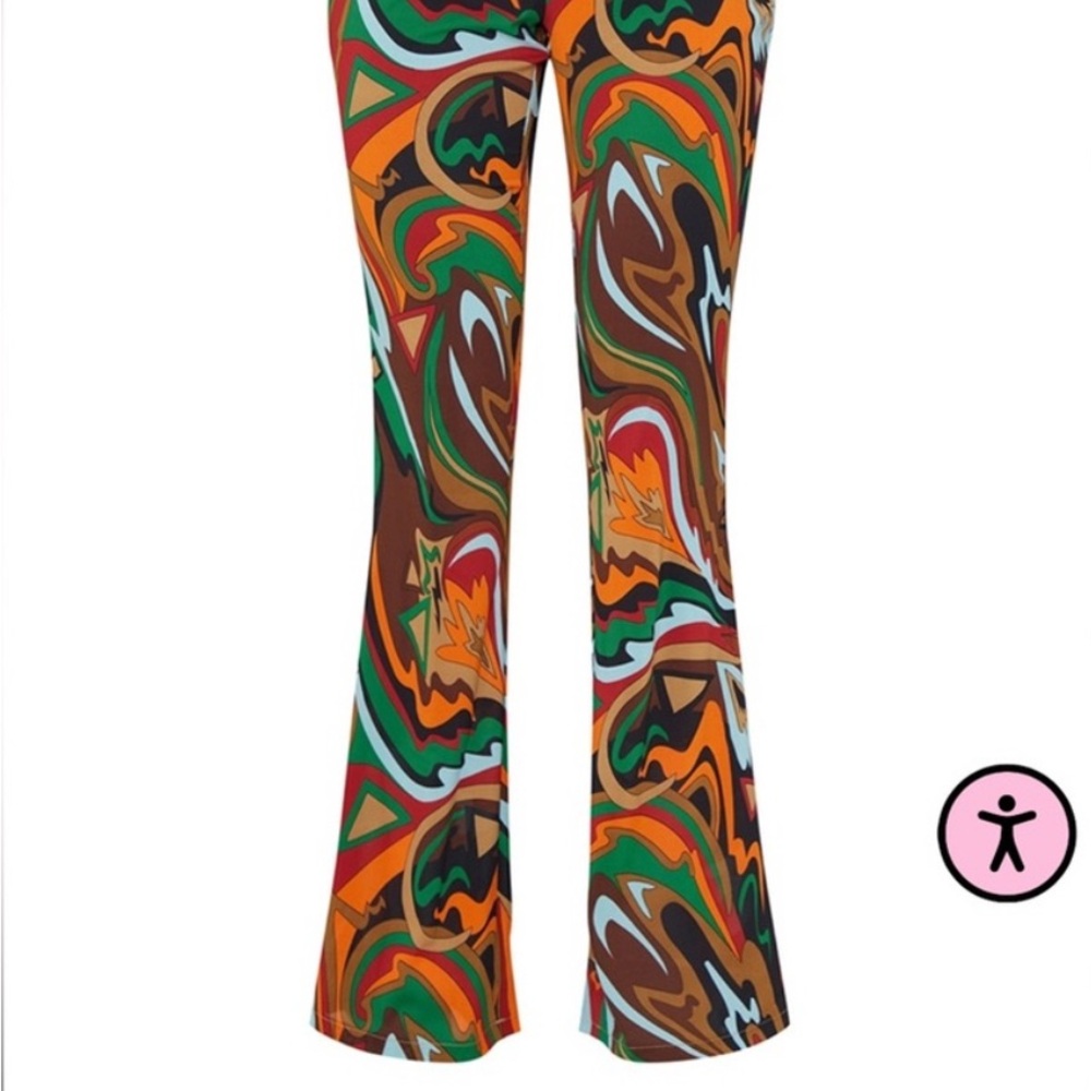 NWOT Abstract Color Pants - Picture 5 of 5